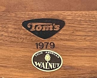 Vintage Tom’s “nuts” Commemorative Walnut Tray.  1979