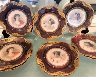 Beautiful antique "portrait" plates