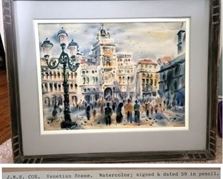 Framed art J.W.S. Cox