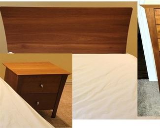 Queen bedroom suite, lingerie chest - contemporary style