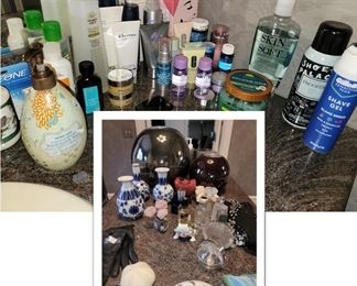 Perfumes, decor, bath and beauty items