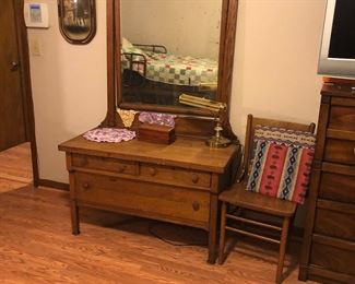 Antique Oak Dresser/Vanity