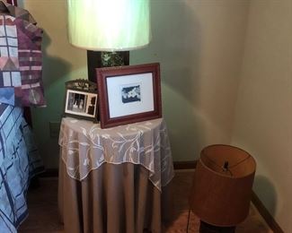 Side Table and Lamps