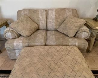 $150 Love seat with matching ottoman