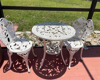 $225 Wrought iron table and chairs
