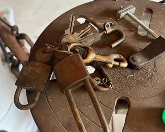 Old locks with keys