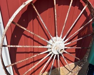 Antique wagon wheel