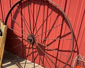 Antique wagon wheel