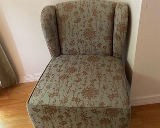 Pier One Turquoise and gold slipper wingback