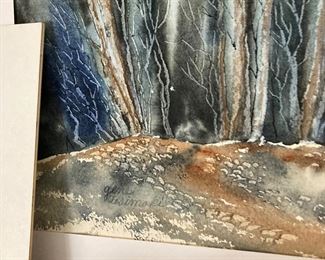 Signed original watercolor art. 