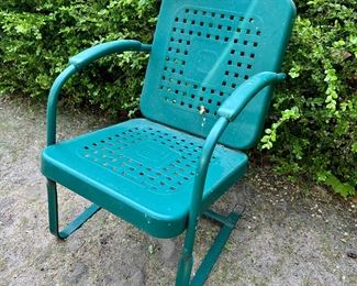 Green Metal Outdoor Patio Chair