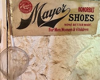 Mayer Shoes advertising sign
