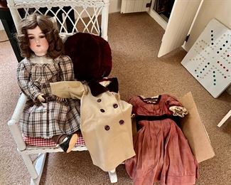 Antique Simon & Halbig Doll with Clothes (6 outfits)