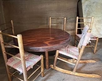 miniture doll house wooden table chairs