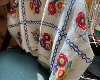 Vintage table cloths