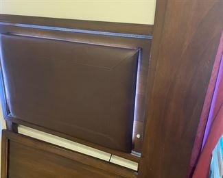 Twin bed frame with LED lighting