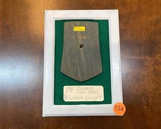 3 7/8” ILLINOIS SLATE STONE PENDANT GORGET