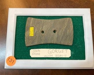 SLATE STONE GORGET WO.7304 ILLINOIS