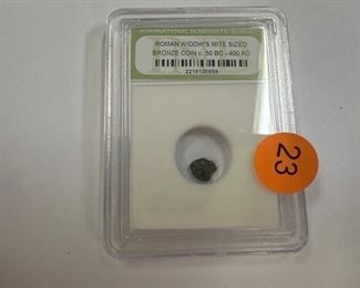 ROMAN WIDOW'S MITE SIZED BRONZE COIN c. 50 BC - 400 AD