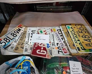  LOT OF 15 LICENSE TAGS