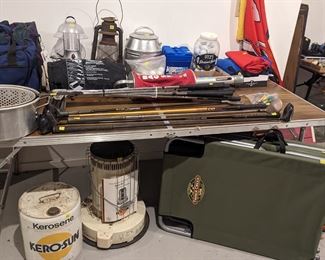 New cots, golf clubs, bowling balls, lanterns 