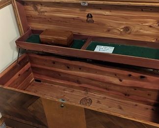 Lane cedar chest and miniature cedar chest. 