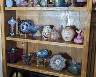 Collection glass, etc. Fenton 