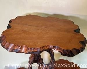 w3tier carved wood occasional table3582 t