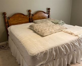 KingSize Mattres/box headboard and frame and triple dresser.