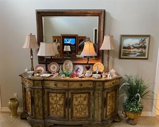Exquisite Large Buffet or Console
Beautiful Large Bevelled Mirror
