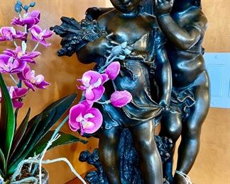 Nice bronze Whispering Children by Moreau. 