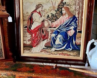 Large antique needlepoint!