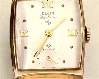 Vintage Elgin DeLuxe man’s watch!  It works!