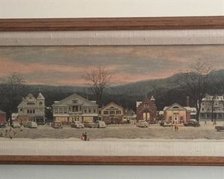 A Norman Rockwell print shows Main Street USA. 