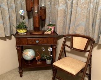 MCM Cactus Lamp....works!! Thai bamboo chair