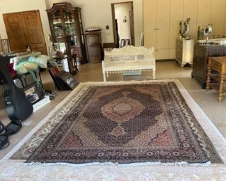 Hand knotted Pearian Area Rug in Tabriz design 