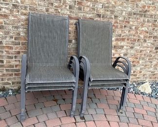 Stacking Patio chairs $ 20 each  ( 6 available)
