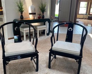 Black Accent Armed Chairs