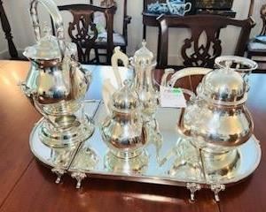 Sterling Silver Tea Service of lovely proportions...