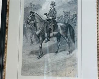 William Ludwell Sheppard original drawing for the book cover of Marse Robert E. Lee