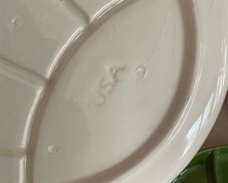 Mid Century pottery plates set of 4 with original box 