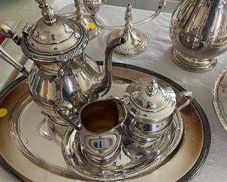 Sterling plated tea set 
