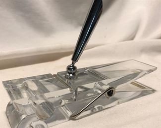 Make your desk the grooviest with this lucite pen holder