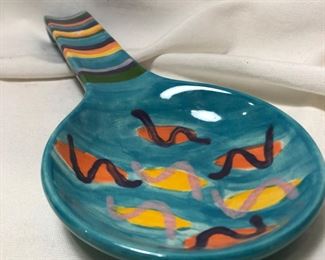 Spooning on this Italian pottery