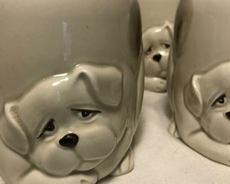 OMG look at the faces on these Fitz and Floyd 70s mugs