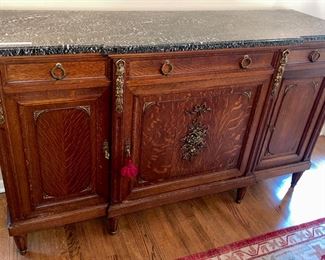Marble Topped Antique Sideboard