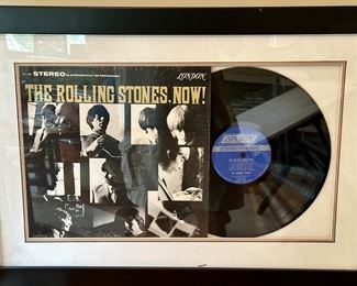 Framed Album and Cover.  The Rolling Stones Now