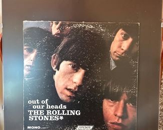 Framed Album Cover Framed Album and Cover.  The Rolling Stones Now "Out of Our Heads"