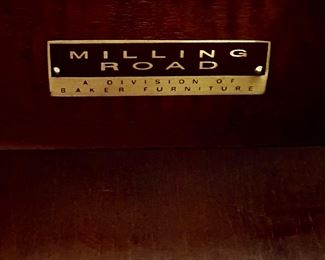 Milling Road by Baker End Table with One Drawer and lower shelf