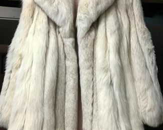 Saga Fox white fur coat